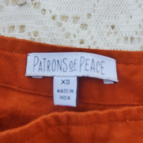 Patrons of Peace Rust/ Burnt Orange Short Overalls Women's Size XS EUC - Picture 3 of 7